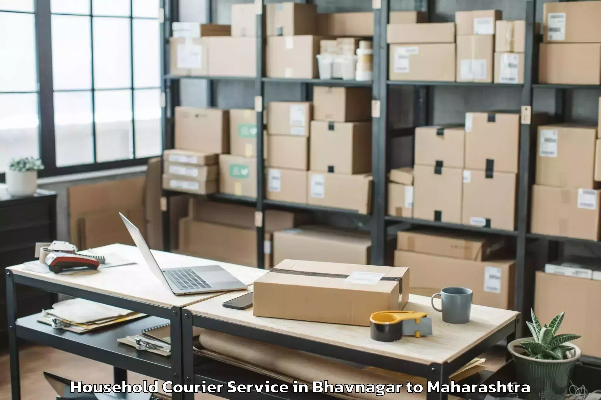 Reliable Bhavnagar to Bhandara Household Courier